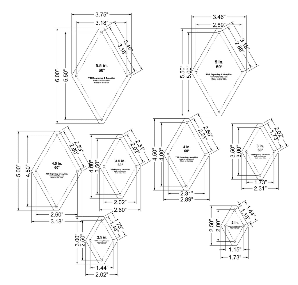 diamond-templates-8-pc-set-no-tips-2-5-1-2-inches-clear-1-8-inch-60-quilting-templates-and-more