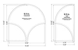 Clamshell Templates. 2 Piece Set 9.5 Inches -Full & Half - Clear Acrylic 1/8 Inch Thick