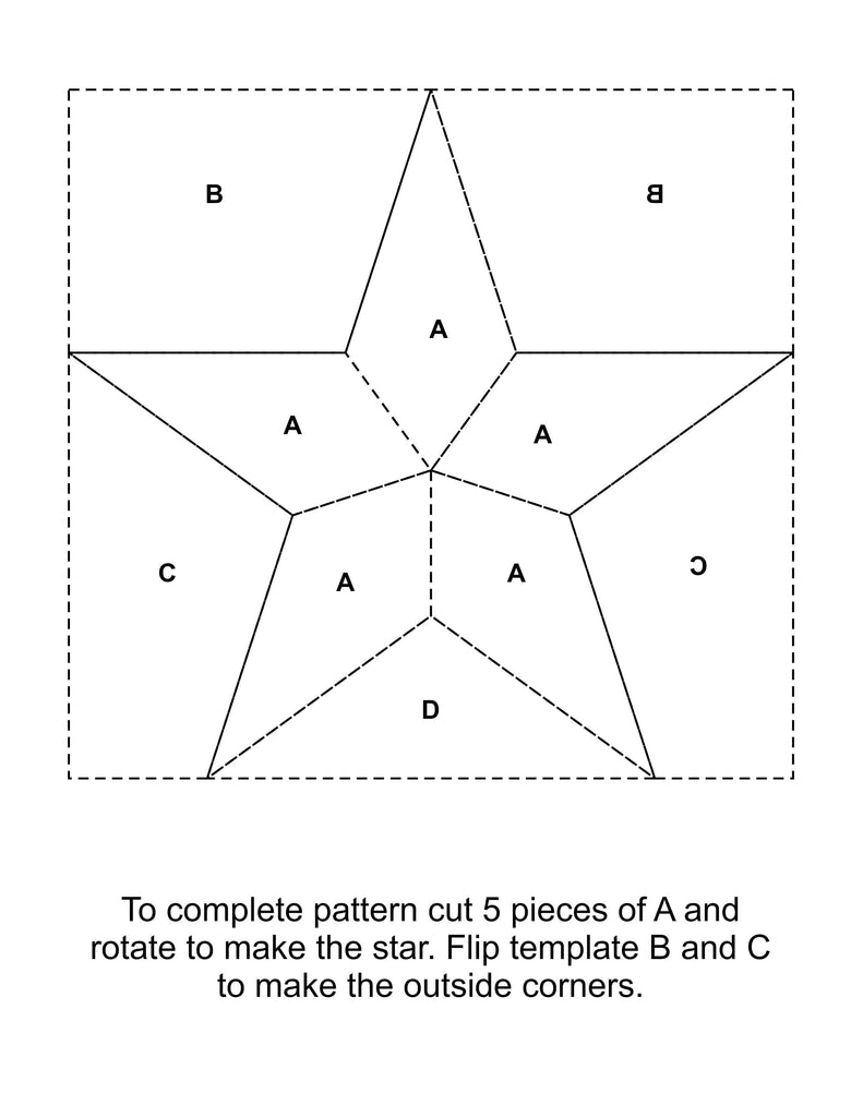 4 Piece 5 Point Star- Quilting Templates 1/8 Inch Acrylic-with Seam – Quilting Templates and More! 4-piece-5-point-star-quilting-templates-1-8-inch-acrylic-with-seam-quilting-templates-and-more