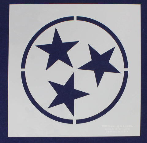 Star Stencil to Make Tennessee State Flag 18 x 18 Inches Overall
