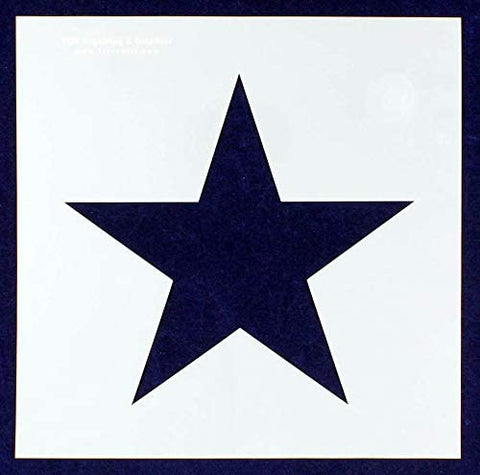 Single Star Stencil 14 Mil -11.5 X 11.5 Inches Overall - Painting/Crafts/Templates