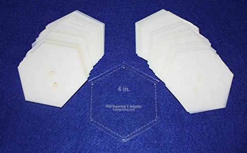 Mylar 4 Inch Hexagon 51 Piece Set - Quilting / Sewing Templates