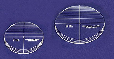 2 Piece Circle Set - No Seam 7" - 8" ~ 1/4" Thick - Long Arm -Multi Use