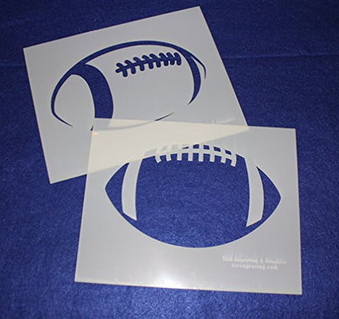 Football Stencils L Mylar 2 Pieces of 14 Mil 8" X 10" - Painting /Crafts/ Templates