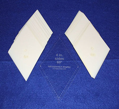 Mylar 4" Side Measured Diamonds 51 Piece Set - Quilting / Sewing Templates