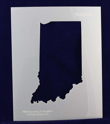 State of Indiana Stencil 14 Mil 8" X 10" Painting /Crafts/ Templates