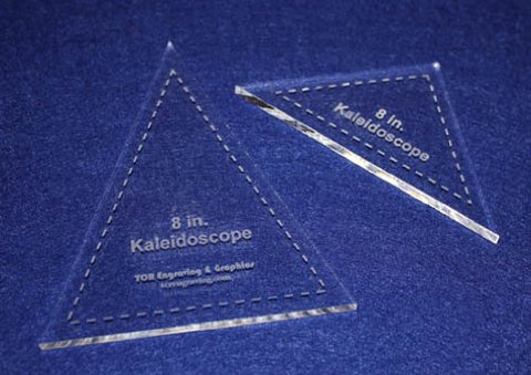 2 Pc Kaleidoscope Set 8" ~1/4" for 8" Finished Square W/seam Allowance