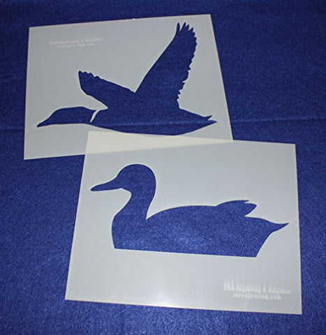 Large Duck 2 Piece Stencil Set 14 Mil 8" X 10" Painting /Crafts/ Templates