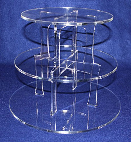 Cupcake Acrylic Stand - ~1/4" Clear - Wedding, Graduation, Birthday, Party