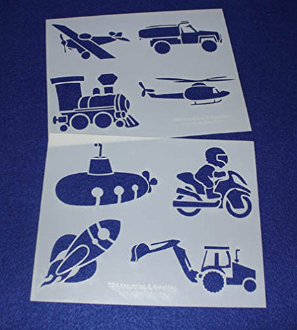 Mylar 2 Pieces of 14 Mil 8 X 10 Inches Children's Stencils- Painting /Crafts/ Templates