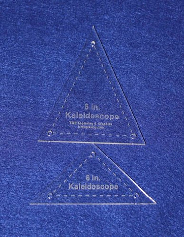 2 Pc Kaleidoscope Set 6" 1/8" for 6" Finished Square W/holes & Seam Allowance