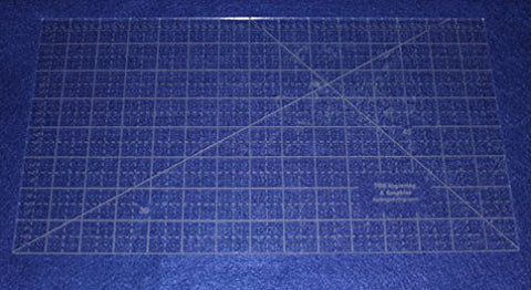 15" x 8" Ruler - Clear Acrylic - Quilting/Sewing/Embroidery - Template 1/8"