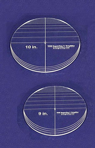 2 Piece Circle Set - No Seam 9" - 10" ~ 1/4" Thick - Long Arm -Multi Use