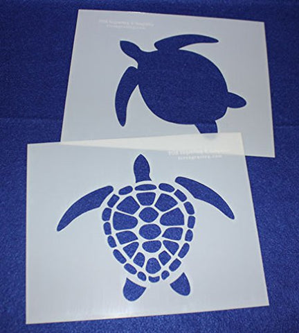 Mylar 2 Pieces of 14 Mil 8" X 10" Large Turtle Stencils- Painting /Crafts/ Templates