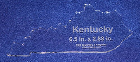 State of Kentucky Template 6.5" X 2.88" - Clear ~1/4" Thick Acrylic