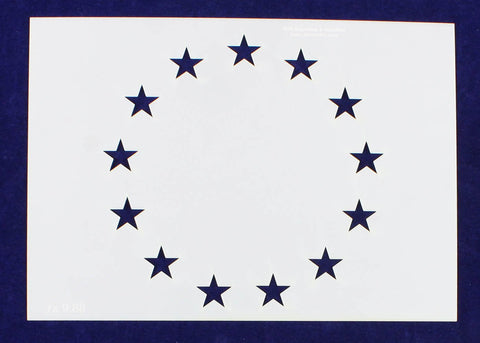 13 Star Field Stencil 14 Mil-G-Spec -9.88"L - Painting /Crafts/ Templates