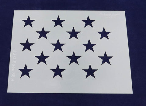 50 Star Field Stencil US American Flag G-Spec 38.4 Inches 1 Piece Corner