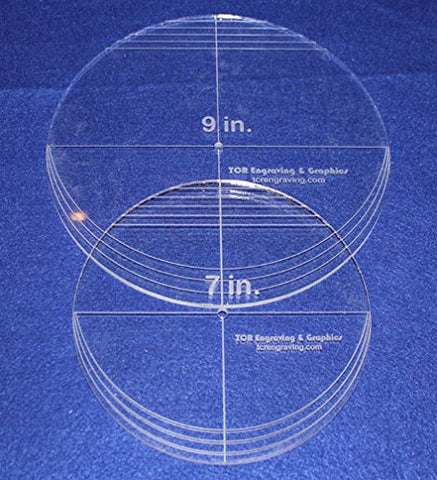 2 Piece Circle Set - No Seam 7" & 9" ~ 1/4" Thick - Long Arm -Multi Use