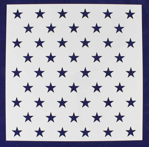 50 Star Field Stencil 14 Mil -15 3/8"H x 15 7/16"W - Painting /Crafts/ Template