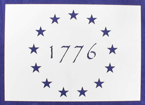 13 Star Field 1776 Stencil G-Spec 14 Mil 17 Inch X 24 Inch