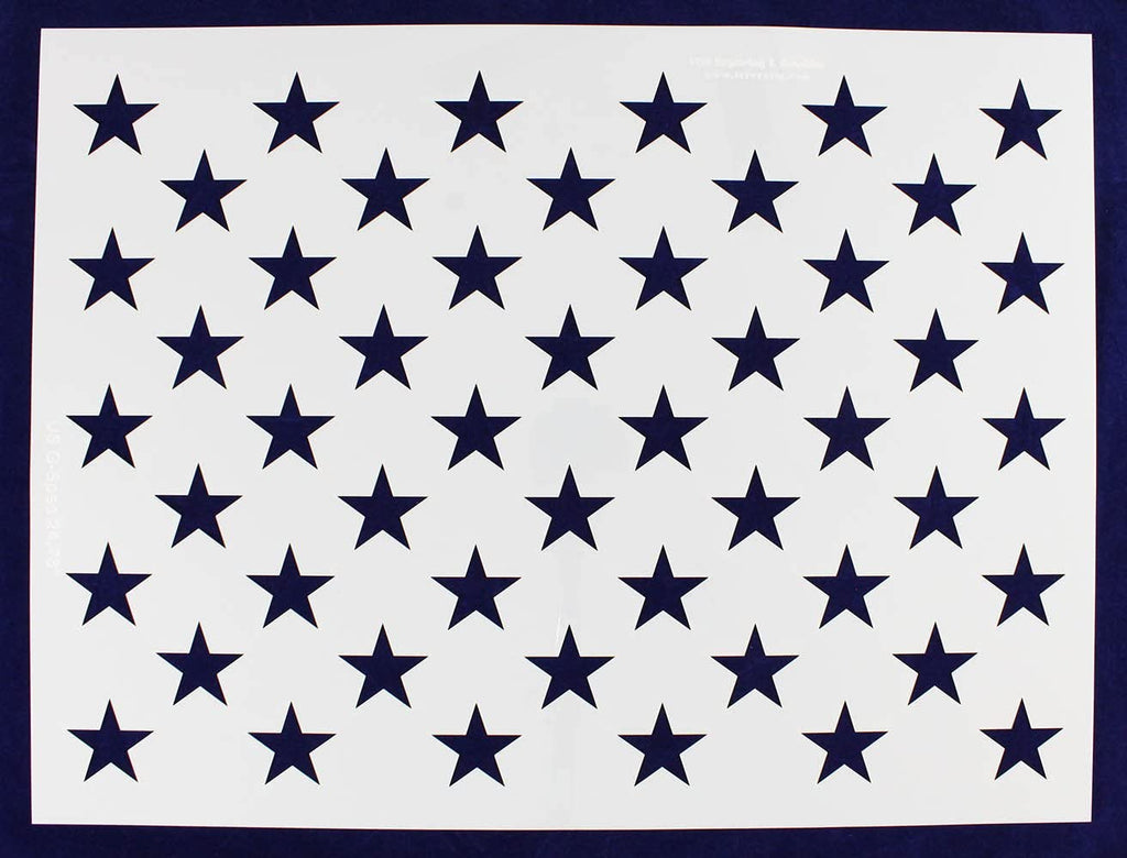 50 Star Field Stencil - US/American Flag - G Spec 24.73 Inch – Quilting  Templates and More!