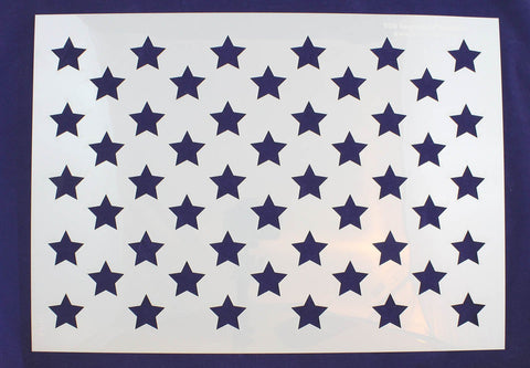 50 Star Field Stencil 14 Mil -14"H X 19.6L" - Painting /Crafts/ Templates