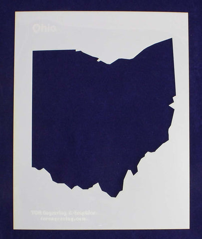 State of Ohio Stencil 14 Mil Mylar - Painting /Crafts/ Templates