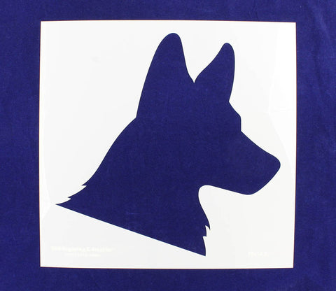 German Shepard Silhowette 15"w x 14.5"h Stencil - Painting /Crafts/ Templates