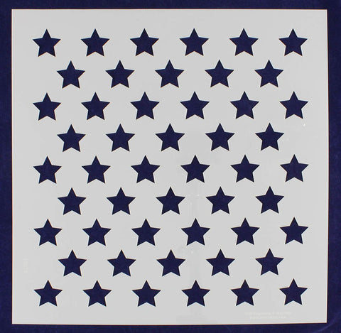 50 Star Field Stencil 14 Mil -16"H x 16"W - Painting /Crafts/ Template