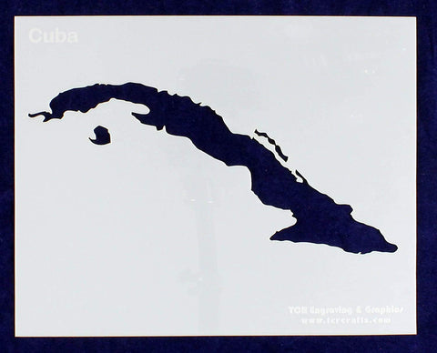 Cuba Stencil 14 Mil 8" X 10" Painting /Crafts/ Templates