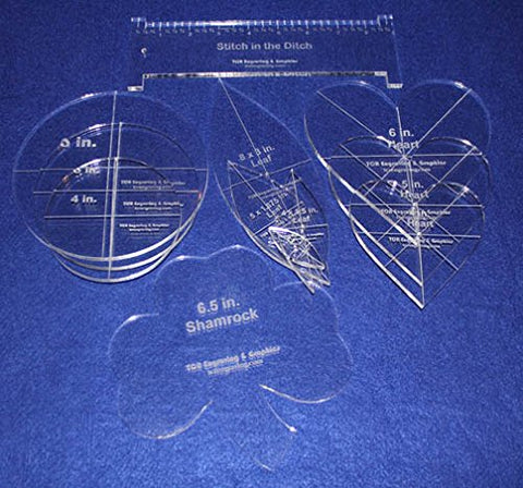 Laser Cut Quilt Templates - 1/4" Acrylic-clear - Gift Set - 12 Pieces