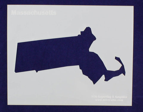State of Massachusetts Stencil 14 Mil Mylar - Painting /Crafts/ Templates