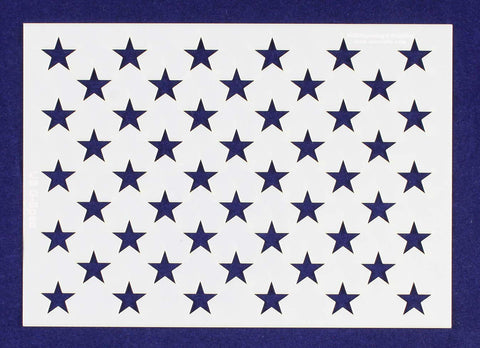 50 Star Field Stencil - US/American Flag - G-Spec - 7.08"H x 10"L