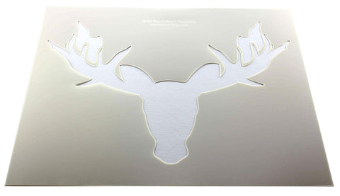 Moose Head Stencil F-Mylar 14 Mil 14"H X 17.5"W - Painting /Crafts/ Templates