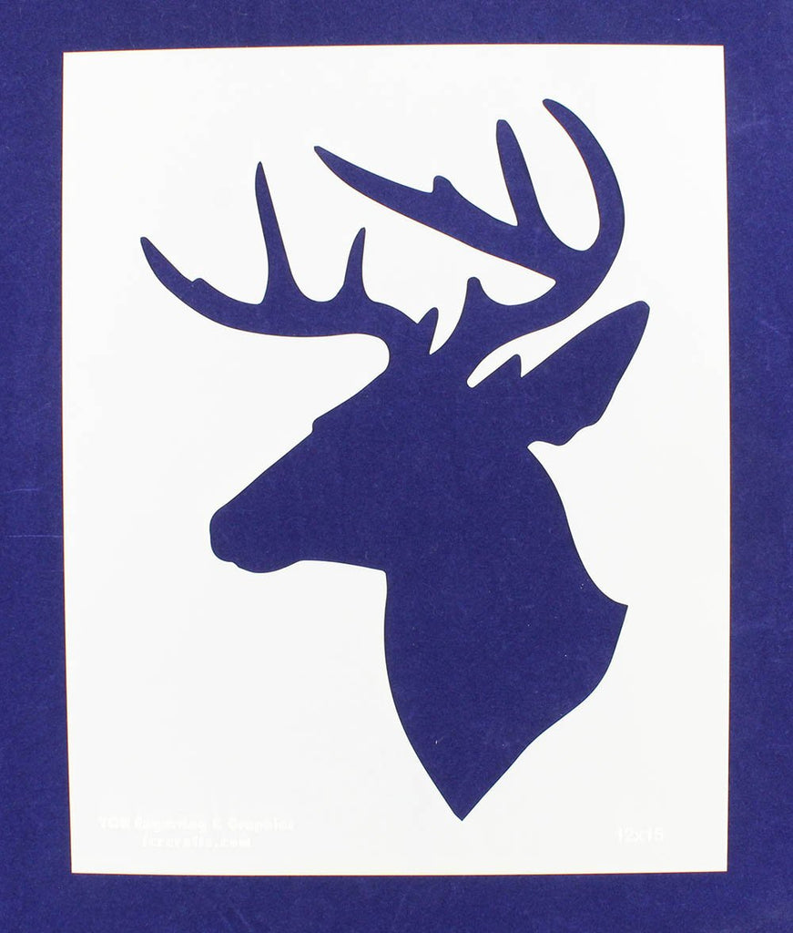 Buck-Deer Head Stencil -S-Mylar 14 Mil 15