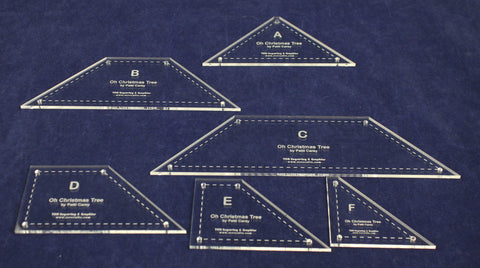 Oh Christmas Tree! Quilt Pattern Acrylic Templates
