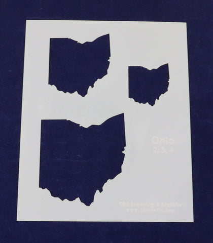 Ohio 8x10 Stencil (2", 3", 4") 14 Mil Mylar - Painting/Crafts/ Templates