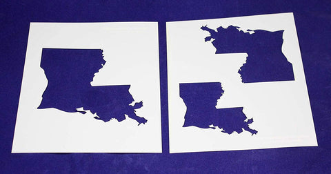 State of Louisiana 2 pc Stencil Set-Mylar 14 Mil 4",5', 6" - Painting /Crafts/ Templates