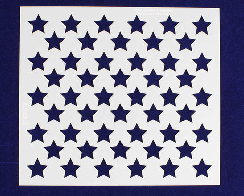 50 Star Field Stencil 14 Mil -8.5"H X 9.5.L" - Painting /Crafts/ Templates