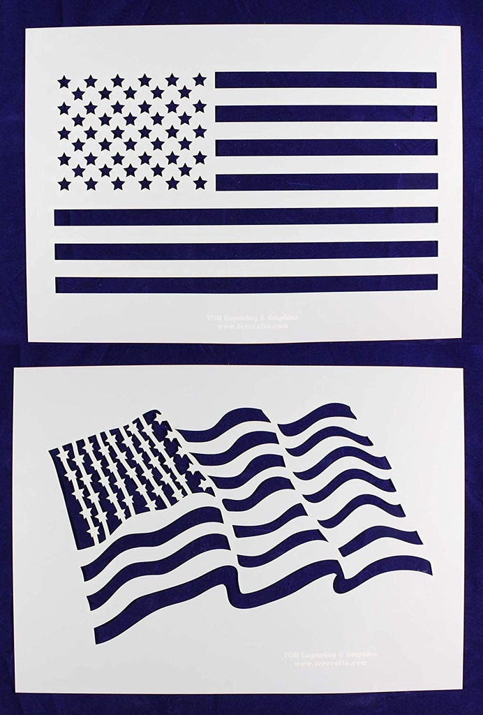 39-00052 American Flag Stencil - iStencils