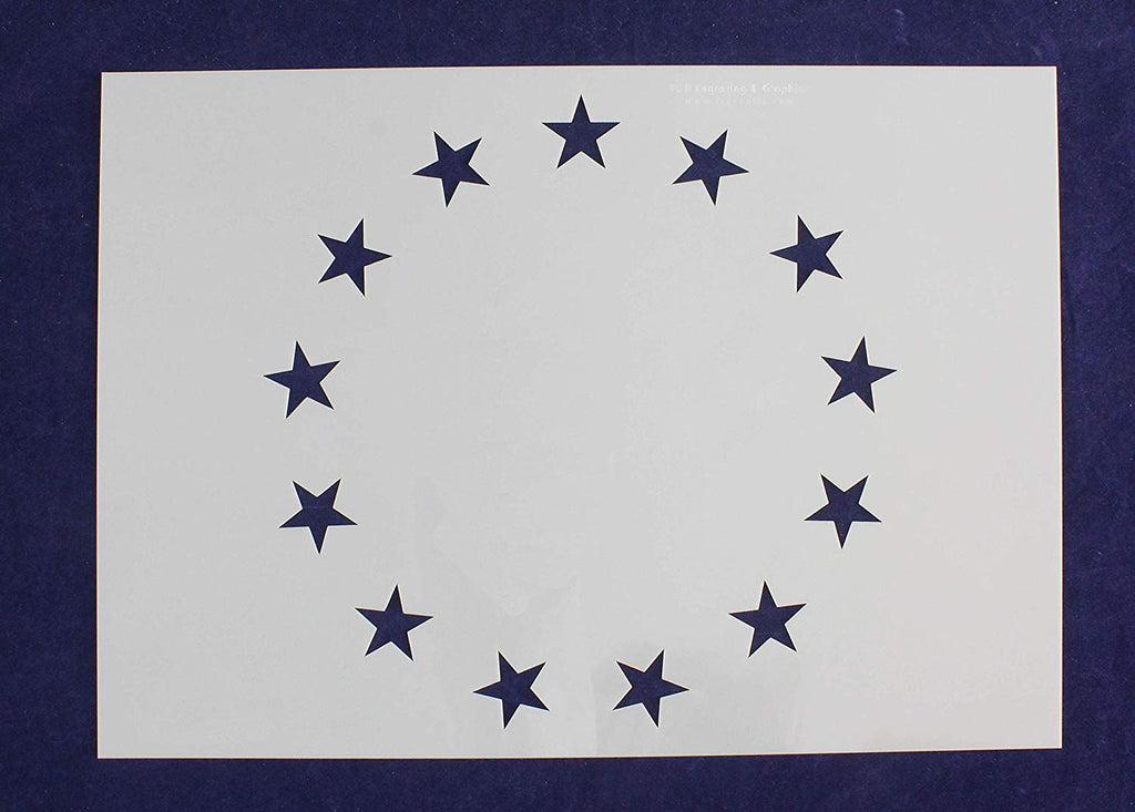 13 Star Betsy Ross Revolutionary Field Stencil 9.88 G-spec – Quilting ...