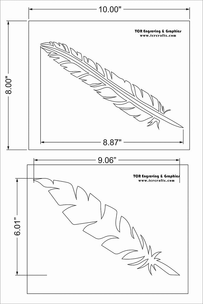 08-00001 Feather Border Stencil