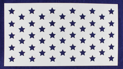 50 Star Field Stencil 14 Mil -12"H X 22L" - Painting /Crafts/ Templates