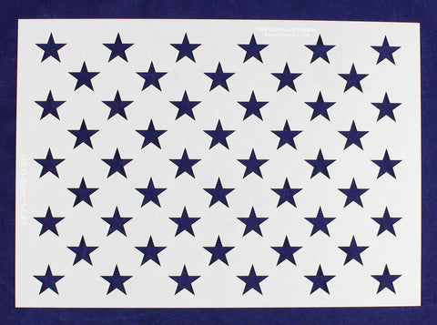50 Star Field Stencil 14 Mil -US G Spec 10.25 x 14.47" Long Star Field- Painting /Crafts/ Templates