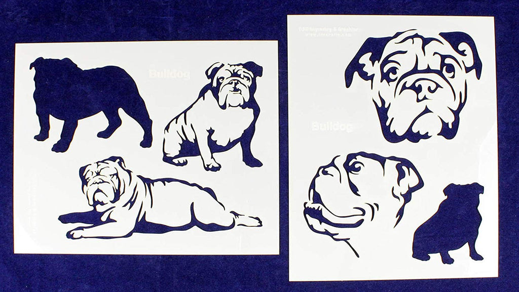bulldog-stencils-mylar-2-pieces-of-14-mil-8-x-10-painting-crafts-quilting-templates-and-more