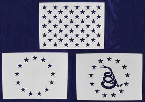 3 pc Set Star Field Stencils -14.82 G-Spec Painting /Crafts/ Templates