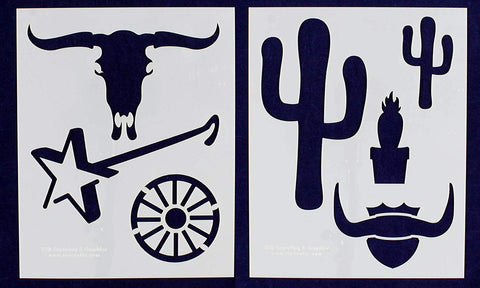 South West US Stencils - 2 Pc set- 14 Mil Mylar
