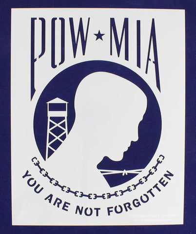 POW-MIA Flag Stencil 12" x 15" Painting /Crafts/ Templates