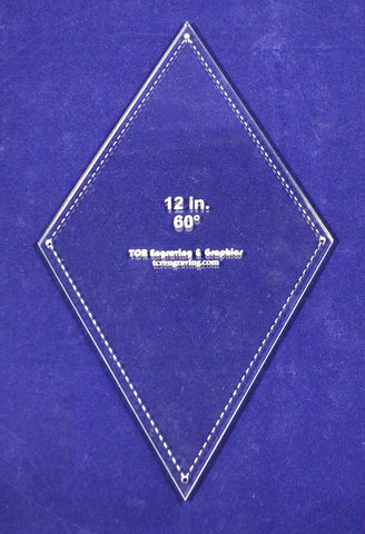 Diamond Template 12" - Clear 1/4"- 60 Degree