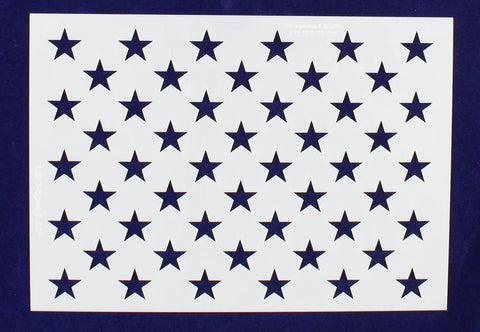 50 Star Field Stencil 14 Mil-G-Spec -9.88"L - Painting /Crafts/ Templates